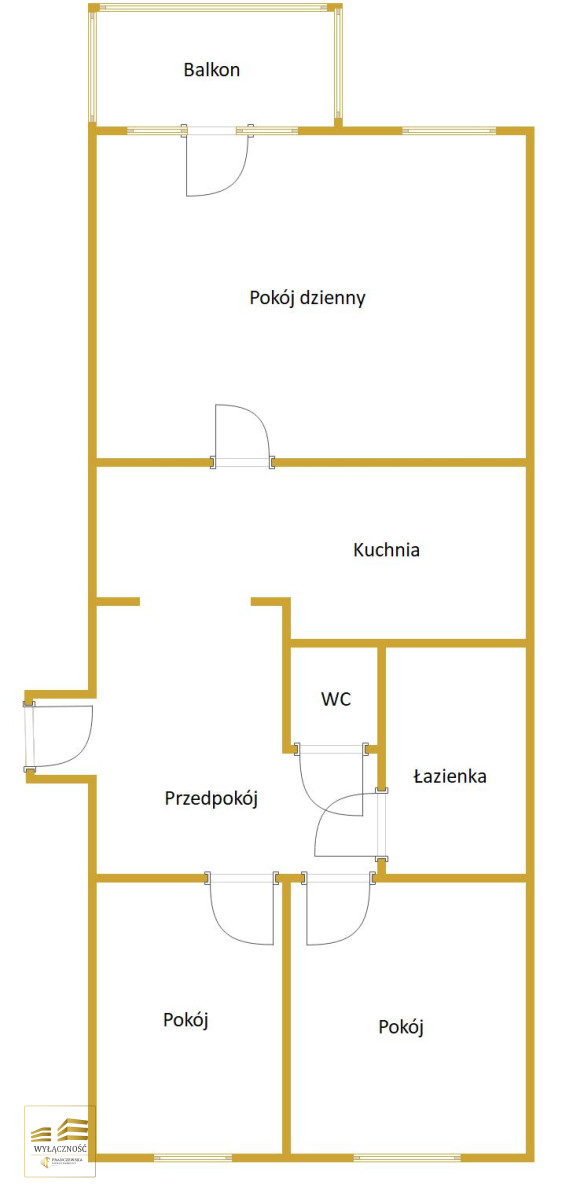 3 pokoje, balkon Centrum, ul. Głęboka