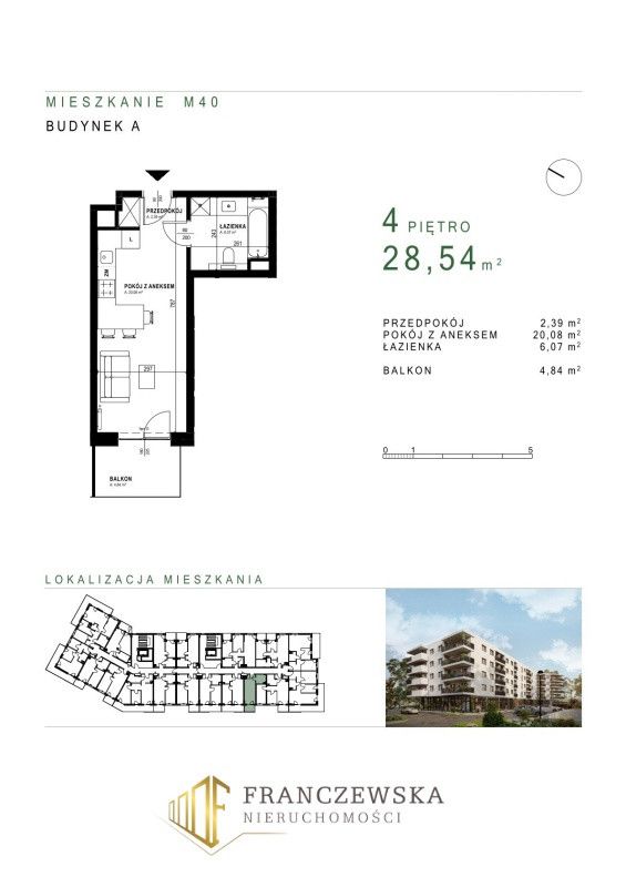 Mieszkanie 28,54 m2 | rynek pierwotny