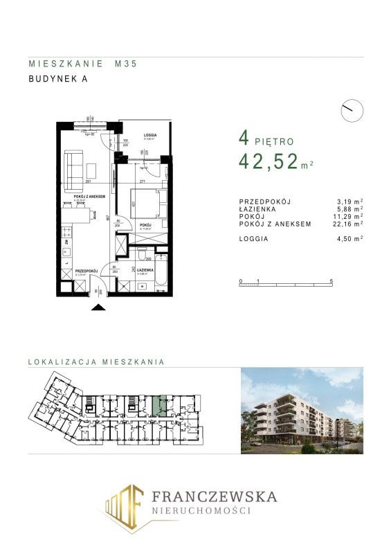 Mieszkanie 42,52 m²