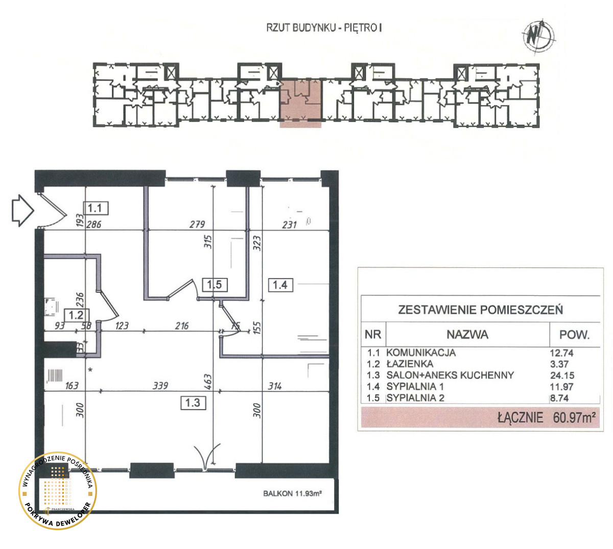 3 pokojowe mieszkania 60,97m2 Felin Urbanowicza