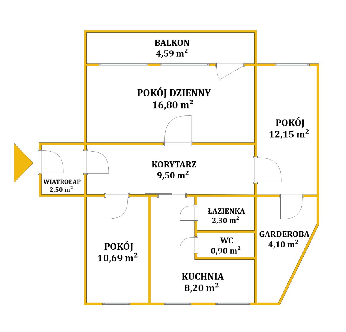 Mieszkanie | 66,69 m²| Kaczeńcowa | Czuby Północne